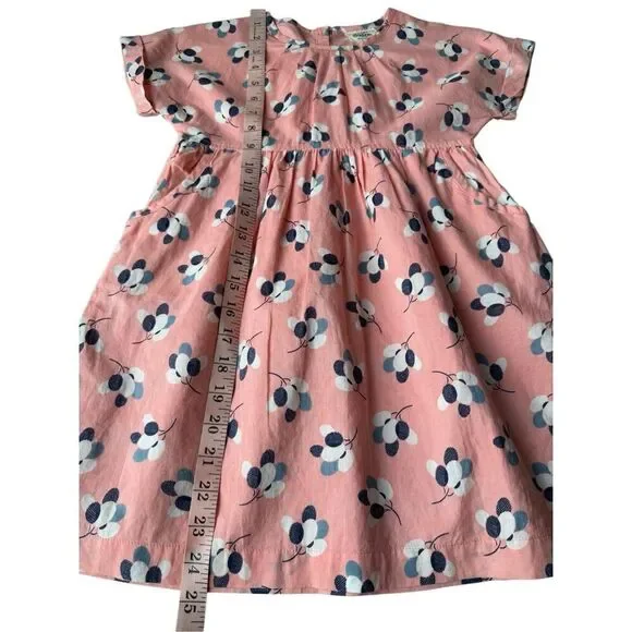 Mini Boden 100% Cotton Pink Floral Spring & Summer Dress Size 5-6Y Girls - Picture 9 of 9